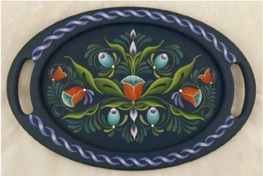 Pretty Folk Art Tray Shannon Miller CDA  Sept. 24, 2026