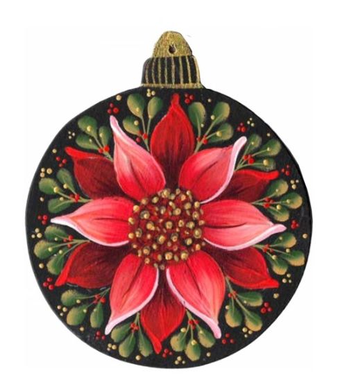 Poinsettia Ornament EPacket  Linda Sharp MDA